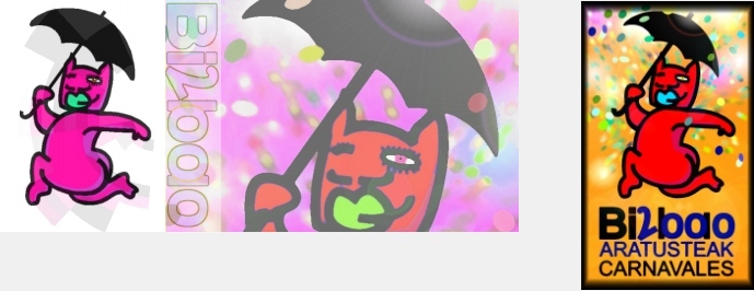 Don carnal baila con su paraguas, r�e divertido al convertir la lluvia en confeti de Carnaval.