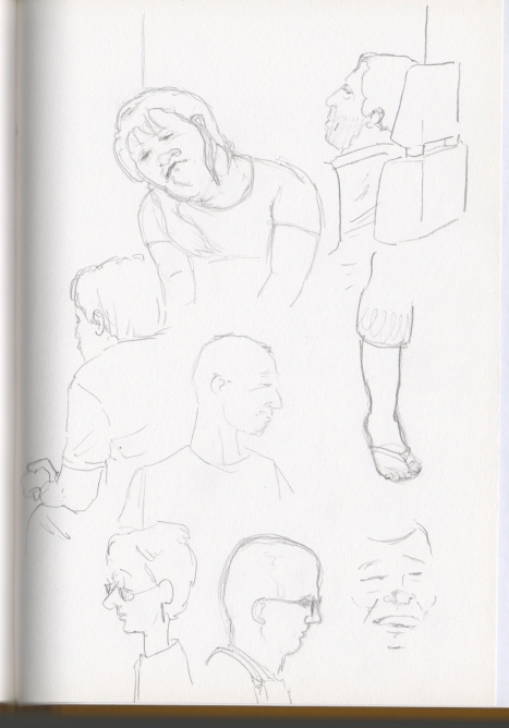 Dibujos de varias personas en diferentes poses.