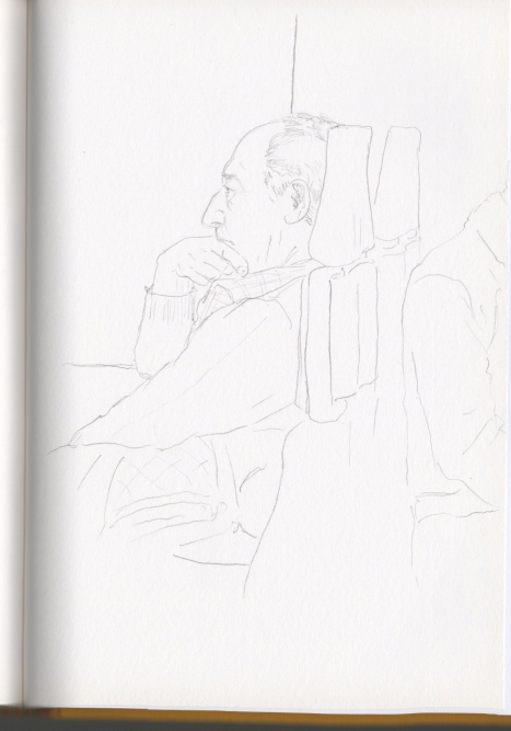 Un hombre curtido en el tren de las siete y media.